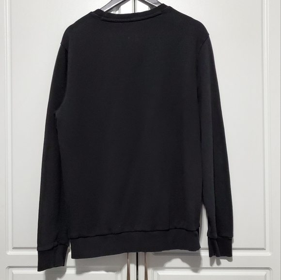 Calvin Klein Mens Black Pull Over Sweatshirt Soft Fleece Lining Embroidered Logo - Picture 7 of 10